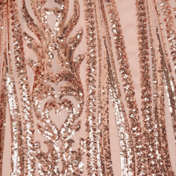 Bariano Rebecca Rose Gold Strapless Sequin Maxi Dress. Only Worn Once! - Picture 6 of 16